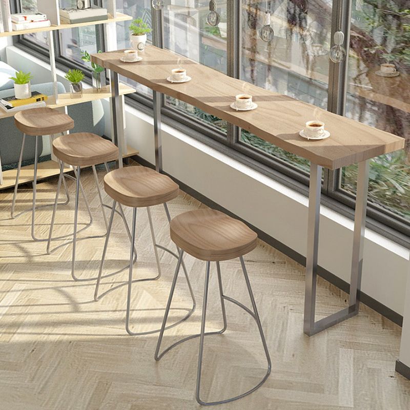 Set da tavolo da pub moderno in legno massello da 1/2/5 pezzi