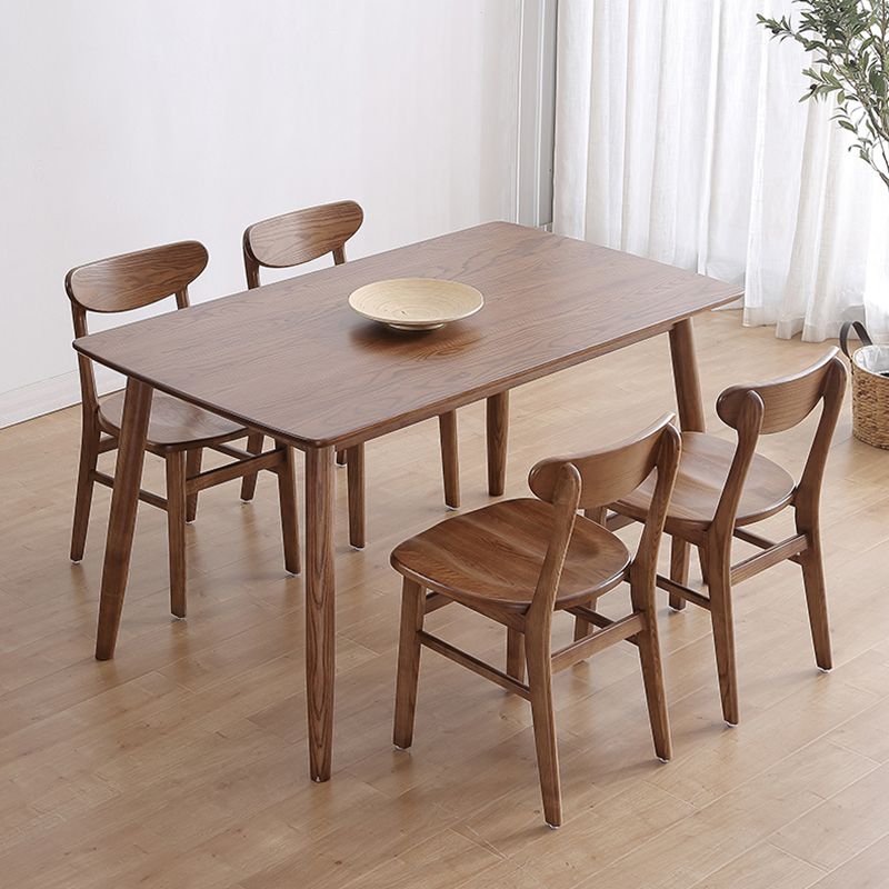 Mid-Century Modern Dining Table Brown Rectangle Solid Wood Dining Table Clearhalo ' dining_table' 'Dining Tables & Seating' 'Dining Tables' 'furn' 'furn_dining_table' 'Furniture' 'furniture_dining_table' 'Kitchen & Dining Furniture' 'kitchen&dining_furn' 'kitchen' 'kitchen_dining_table' 1200x1200_e5811444-3c18-4d14-a7bd-117f26aef0cc