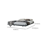 Letto a piattaforma contemporanea con gambe metalliche piattaforma piattaforma in nero