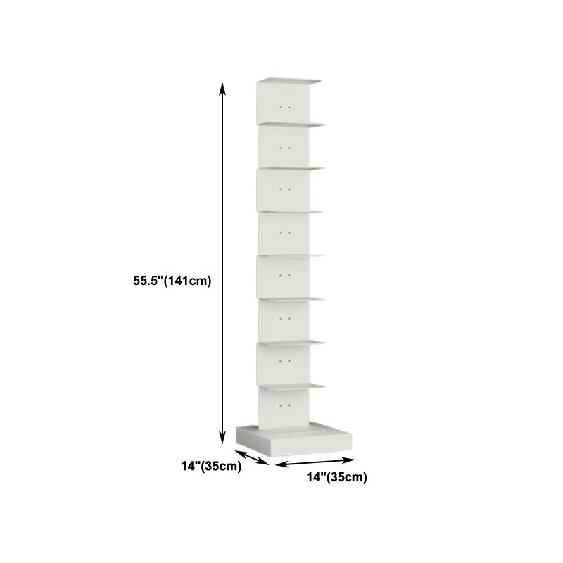 Modern Steel Bookcase, White, Geometric Bookshelf for Any Room Clearhalo 'Bookcases' 'furn' 'furn_bookcases' 'Furniture' 'Office Furniture' 1200x1200_e58337d9-780e-47ad-9fd2-e884a8cfdc00