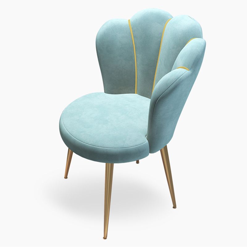 Scandinavian Velvet Armless Dining Chair Solid Back Single Dining Chair Clearhalo ' kitchen&dining_furn' 'Dining Chairs' 'Dining Tables & Seating' 'dining_chair' 'furn' 'furn_dining_chair' 'Furniture' 'furniture_dining_chair' 'Kitchen & Dining Furniture' 'kitchen' 1200x1200_e58498bd-cbc9-4980-b45c-9e3cb83371f4