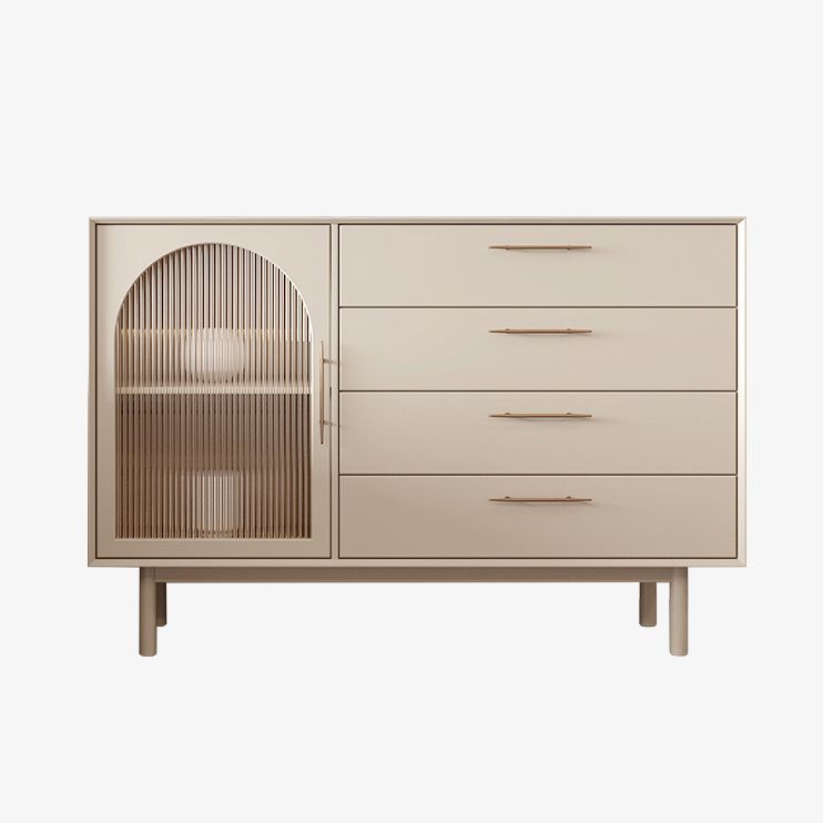 40-inch Height Wood Sideboard Simple Style 1 Door and 4 Drawer Cupboard for Living Room Clearhalo 'buffet_sideboard' 'Buffets & Sideboards' 'furn' 'furn_buffet_sideboard' 'Furniture' 'Kitchen & Dining Furniture' 1200x1200_e584d486-8721-4b4c-b514-55899ca89ae6