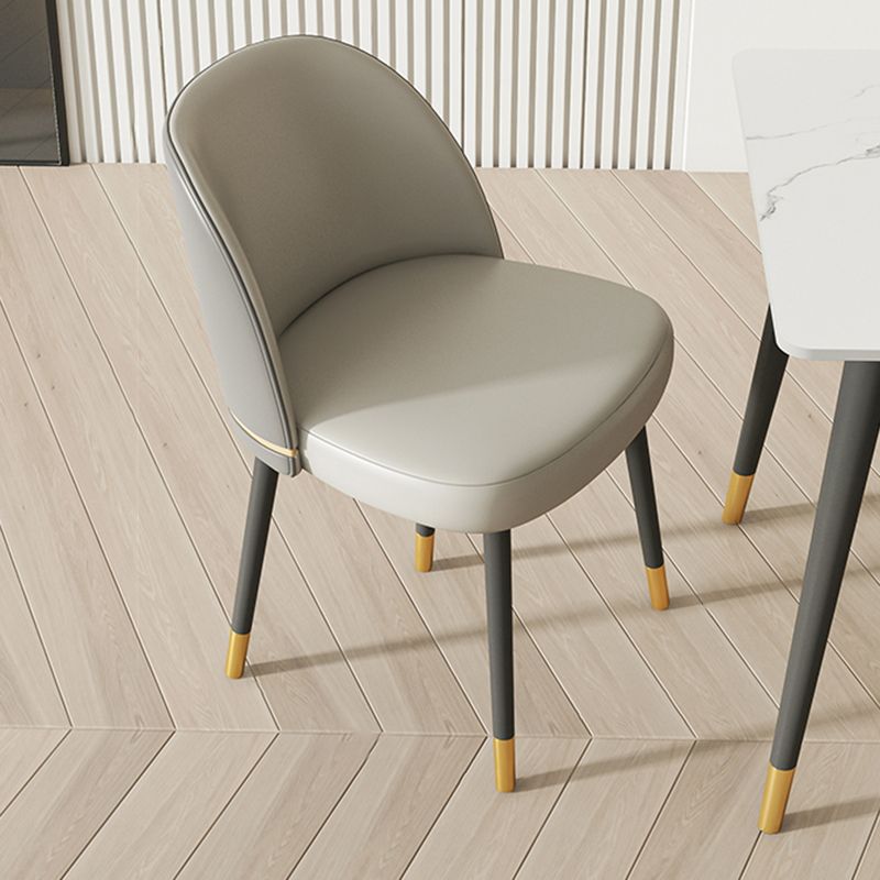 Glamlose esslose Esstühle Kunstleder Haus Essneitenstuhl