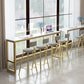 Rectangular Bar Height Table White Faux Marble Top Bistro Pub Table Clearhalo 'Bar Furniture' 'Bar Tables' 'bar_tables' 'furn' 'furn_bar_tables' 'Furniture' 'Kitchen & Dining Furniture' 1200x1200_e5851583-1ac5-4286-b9ad-c70df519edd7