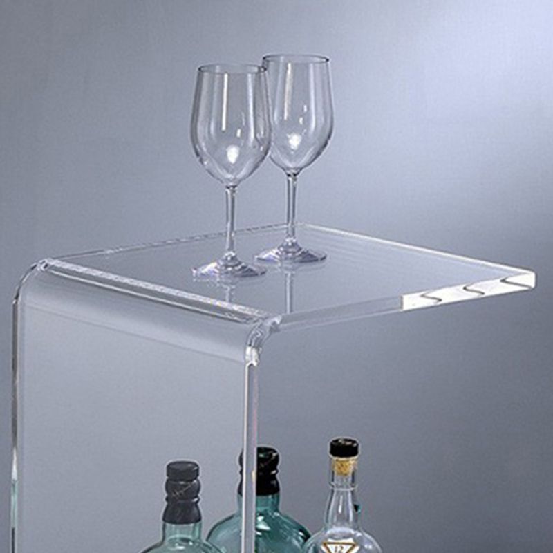 Modernistic Plastic Abstract End Table Rectangular Corner Table for Living Room Clearhalo 'Coffee & Accent Tables' 'End & Side Tables' 'end_side_tables' 'furn' 'furn_end_side_tables' 'Furniture' 'Living Room Furniture' 1200x1200_e58717c3-05b4-4301-809c-e495e4827998