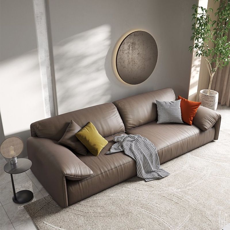 Hedendaagse faux lederen bankkussen bovenarmbank met 4 kussens