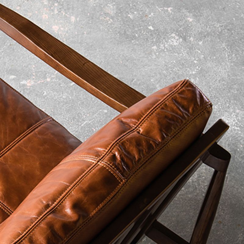 Pu Leather Arm Chair Square Arms Solid Wood Frame Pillow Back Chair Clearhalo 'Accent Chairs' 'accent_chairs' 'Chairs & Seating' 'furn' 'furn_accent_chairs' 'Furniture' 'Living Room Furniture' 1200x1200_e58a0751-de9d-429b-9755-0e1edb155a71