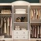 White Engineered Wood Wardrobe Armoire Hinged Wardrobe Closet