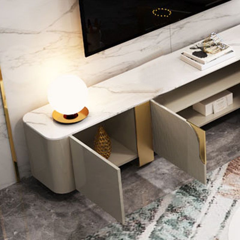 Glam TV Media Console Enclosed Storage TV Console with 2 Drawers Clearhalo 'furn' 'furn_tv_stands_entertainment_centers' 'Furniture' 'Living Room Furniture' 'TV Stands & Entertainment Centers' 'TV Stands & Media Storage Furniture' 'tv_stands_entertainment_centers' 1200x1200_e58d33f0-879a-4d6c-90db-977819c3bac5