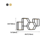 Modern Style Bookcase Wall Mounted Metal Bookshelf for Home Office