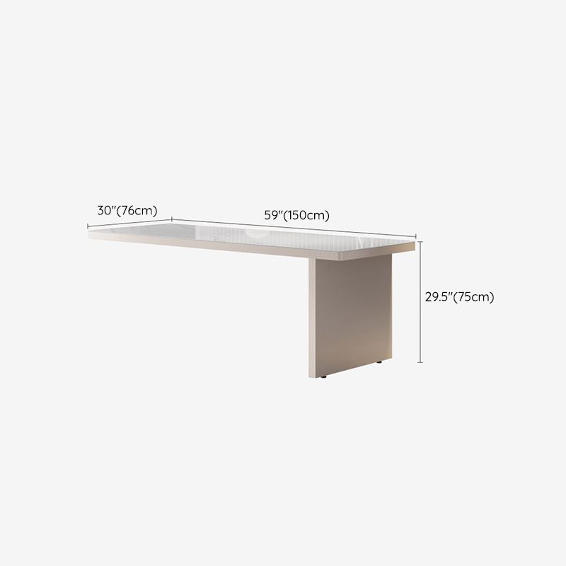 Rectangle Stone Top Dining Table Extendable Dining Table for Dining Room