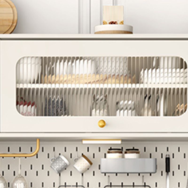 Modern Dining Hutch Faux Wood Hutch Buffet met deuren voor eetkamer