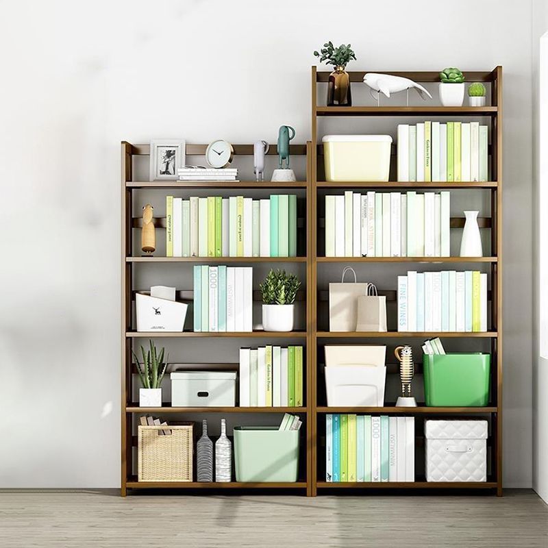 Standard Bamboo Shelf Bookcase Contemporary Brown Open Bookcase Clearhalo 'Bookcases' 'furn' 'furn_bookcases' 'Furniture' 'Office Furniture' 1200x1200_e58f33ef-b6a4-4b9b-a240-0f1fc9e24089