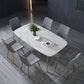 Scandinavian Metal Indoor-Outdoor Dining Chairs Parsons Chair with Metal Legs Clearhalo ' kitchen&dining_furn' 'Dining Chairs' 'Dining Tables & Seating' 'dining_chair' 'furn' 'furn_dining_chair' 'Furniture' 'furniture_dining_chair' 'Kitchen & Dining Furniture' 'kitchen' 1200x1200_e59000b7-e74b-4217-9942-1d7d72c3aa13