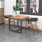 Industrial Style Solid Wood Dining Table Square Table with Trestle Base for Dinning Room Clearhalo ' dining_table' 'Dining Tables & Seating' 'Dining Tables' 'furn' 'furn_dining_table' 'Furniture' 'furniture_dining_table' 'Kitchen & Dining Furniture' 'kitchen&dining_furn' 'kitchen' 'kitchen_dining_table' 1200x1200_e5917599-d865-4096-b176-11d634a9506e