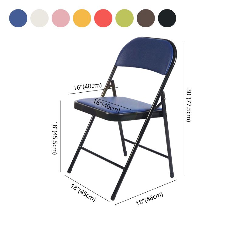 Contemporary Style Dining Chair Dining Armless Folding Side Chair with Metal Legs Clearhalo ' kitchen&dining_furn' 'Dining Chairs' 'Dining Tables & Seating' 'dining_chair' 'furn' 'furn_dining_chair' 'Furniture' 'furniture_dining_chair' 'Kitchen & Dining Furniture' 'kitchen' 1200x1200_e591e3cc-56c7-44fd-ade9-34018beb1cd5