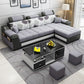 Pillow Top Arm Modular Settee Furniture 3-seater Sofa and Chaise with Pillows Clearhalo 'furn' 'furn_sectionals' 'Furniture' 'furniture_sectionals' 'kitchen' 'kitchen_sectionals' 'Living Room Furniture' 'Sectionals' 1200x1200_e5926efd-d652-4adc-9885-f54aed3919c4