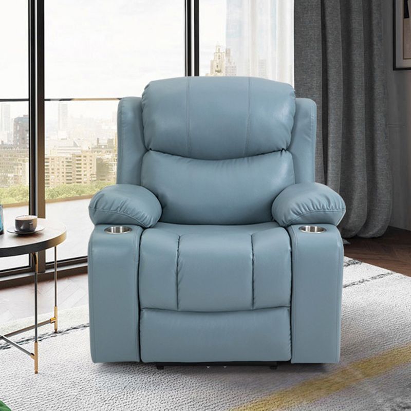 Nordic Style Faux Leather Recliner Chair Solid Color Standard Recliner Clearhalo 'Chairs & Seating' 'furn' 'furn_recliners' 'Furniture' 'Living Room Furniture' 'Recliners' 1200x1200_e592e928-d772-4cc7-b996-a1f99097bb02