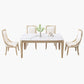 Nordic 1/2/5/7 Pieces Furniture Stone Rectangle Dining Table Set in White