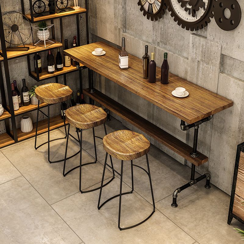 Wood Rectangle Top Counter Table 42-inch Height Industrial Bar Table Clearhalo 'Bar Furniture' 'Bar Tables' 'bar_tables' 'furn' 'furn_bar_tables' 'Furniture' 'furniture_bar_tables' 'Kitchen & Dining Furniture' 1200x1200_e594d52b-d51b-44ed-a716-3afebdb73ac7