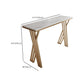 Glam Bar-height Table Faux Marble Top Bistro Pub Table with Gold Base Clearhalo 'Bar Furniture' 'Bar Tables' 'bar_tables' 'furn' 'furn_bar_tables' 'Furniture' 'Kitchen & Dining Furniture' 1200x1200_e59533f6-dd3e-4112-a9bf-bf764f170c67