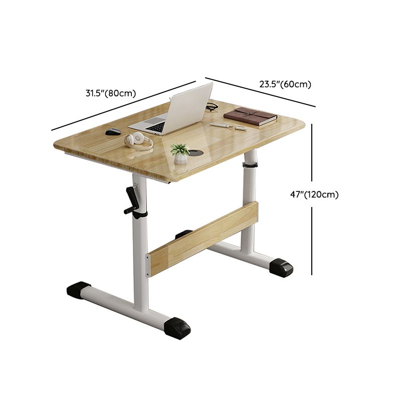 Modern Folding Dormitory Writing Desk 23.6" H Office Desk with T-Shape Base Clearhalo 'furn' 'furn_office_desk' 'Furniture' 'Office Desks' 'Office Furniture' 'office_desk' 1200x1200_e59566cb-2ea2-4031-879a-9bd518e95106