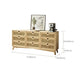 Contemporary Solid Wood Chest with Drawers and Wooden Legs in Natural