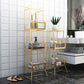 Metal Gold and Black Bookshelf Closed Back Book Shelf Shelves Included