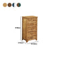 Coffre de rangement vertical en bois massif vintage de 14 po de largeur avec tiroirs