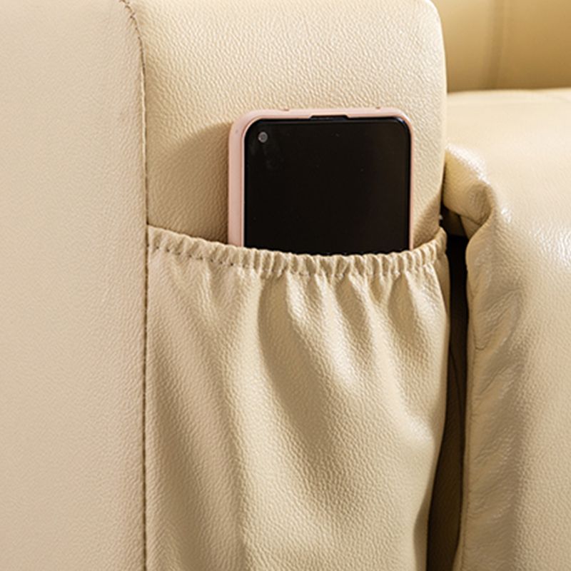 Mid-Century Modern Faux Leather Club Chair Recliner Massage Home Theater Recliner Clearhalo 'Chairs & Seating' 'furn' 'furn_recliners' 'Furniture' 'Living Room Furniture' 'Recliners' 1200x1200_e597620a-340f-42a2-b935-7b9a8dd13fdf