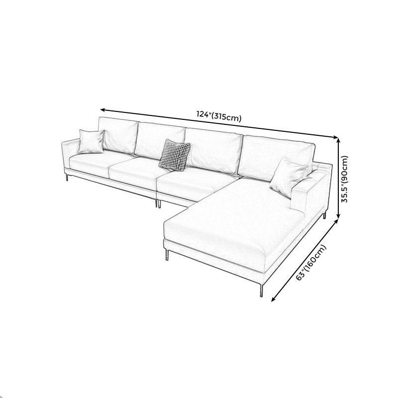 124x67x29.5 Faux Leather Sectiona Square Arm for Living Room Clearhalo 'furn' 'furn_sectionals' 'Furniture' 'furniture_sectionals' 'kitchen' 'kitchen_sectionals' 'Living Room Furniture' 'Sectionals' 1200x1200_e597aa53-fe09-469e-b4d1-656e8bef6678