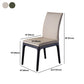 Contemporary Dining Chair Faux Leather and Wood Side Chair for Home