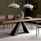 Solid Wood Top Dining Table Black Pedestal Base Dining Table Clearhalo ' dining_table' 'Dining Tables & Seating' 'Dining Tables' 'furn' 'furn_dining_table' 'Furniture' 'furniture_dining_table' 'Kitchen & Dining Furniture' 'kitchen&dining_furn' 'kitchen' 'kitchen_dining_table' 1200x1200_e59a4c60-0b1d-4911-bd98-ccb2cffbe62a