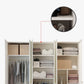 Engineered Wood Wardrobe Closet with Shelves White Wardrobe Cabinet