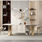 Luxury Style Sintered Stone Dining Table Double Pedestal Base Rectangle Table Clearhalo ' dining_table' 'Dining Tables & Seating' 'Dining Tables' 'furn' 'furn_dining_table' 'Furniture' 'furniture_dining_table' 'Kitchen & Dining Furniture' 'kitchen&dining_furn' 'kitchen' 'kitchen_dining_table' 1200x1200_e59b9d25-c0c8-4ef2-937d-ebf178a9021e
