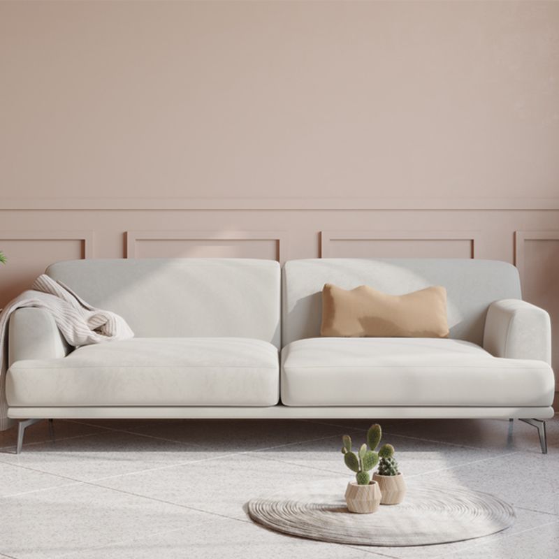 VELVET SOFFAT STRIGHT AVEC avec un bras encastré pour le salon 31,5 "de haut