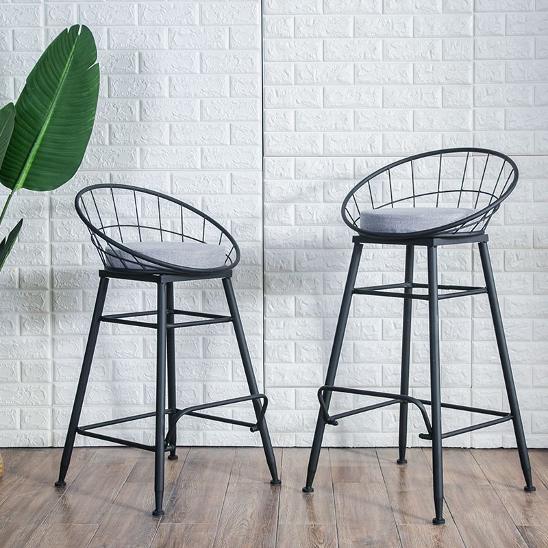 Nordic Style Bucket Counter Stools for Home Upholstered Bar Stools Clearhalo 'Bar Furniture' 'Bar Stools' 'bar_stools' 'furn' 'furn_bar_stools' 'Furniture' 'furniture_bar_stools' 'Kitchen & Dining Furniture' 1200x1200_e59cd5cd-2035-464c-b332-407070c877b3