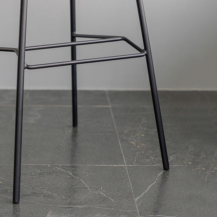 Scandinavian Style Metal Barstool Faux Leather Counter Stool with 4 Legs Clearhalo 'Bar Furniture' 'Bar Stools' 'bar_stools' 'furn' 'furn_bar_stools' 'Furniture' 'Kitchen & Dining Furniture' 1200x1200_e59f1acb-45d4-4fd5-b66d-6dc8deb384ad