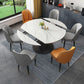 Modern Style Sintered Stone Dining Table White Round Drop-Leaf Table with Pedestal Base Clearhalo ' dining_table' 'Dining Tables & Seating' 'Dining Tables' 'furn' 'furn_dining_table' 'Furniture' 'furniture_dining_table' 'Kitchen & Dining Furniture' 'kitchen&dining_furn' 'kitchen' 'kitchen_dining_table' 1200x1200_e59f5b73-2f25-4cce-8c29-b46e09e163af