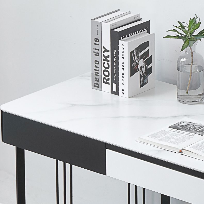 Industriële kantoorbureau rechthoekige secretaris -bureau met metalen benen