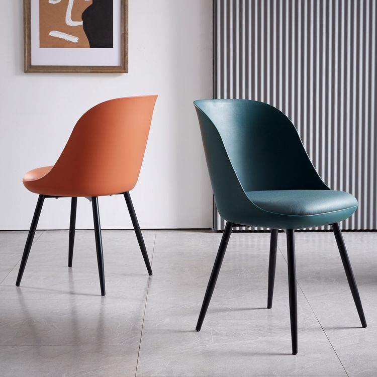 Leather Contemporary Restaurant Side Chair Solid Back Matte Finish Dining Chair Clearhalo ' kitchen&dining_furn' 'Dining Chairs' 'Dining Tables & Seating' 'dining_chair' 'furn' 'furn_dining_chair' 'Furniture' 'furniture_dining_chair' 'Kitchen & Dining Furniture' 'kitchen' 1200x1200_e5a44a35-dcba-4e02-91c1-d2e506847928