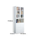 Closed Metal Bookshelf Modern Home Living Room Rectangular Bookcase