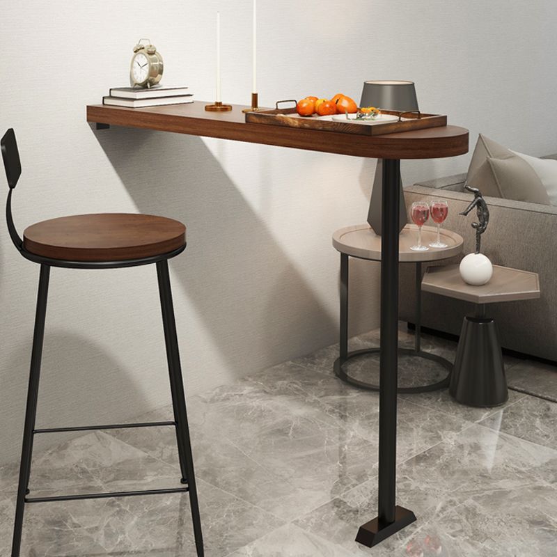 Industrial Style Wood Top Counter Table 42-inch Height Table for Dining Room Clearhalo 'Bar Furniture' 'Bar Tables' 'bar_tables' 'furn' 'furn_bar_tables' 'Furniture' 'furniture_bar_tables' 'Kitchen & Dining Furniture' 1200x1200_e5a4b2f6-9ec2-4c08-b19f-3df35772575c
