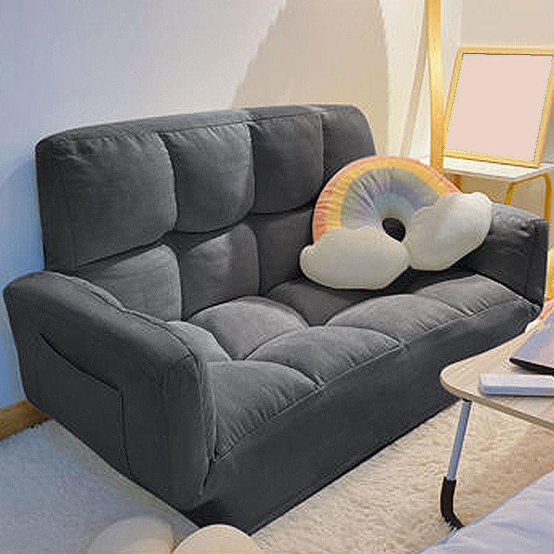 Scandinavian Cotton-Blend Sofa Convertible Tufted Sofa Bed with Pillows Clearhalo 'furn' 'furn_sofas' 'Furniture' 'furniture_sofas' 'Living Room Furniture' 'Sofa' 'sofas' 1200x1200_e5a5b5b2-d712-4119-95d0-4e6a62428654