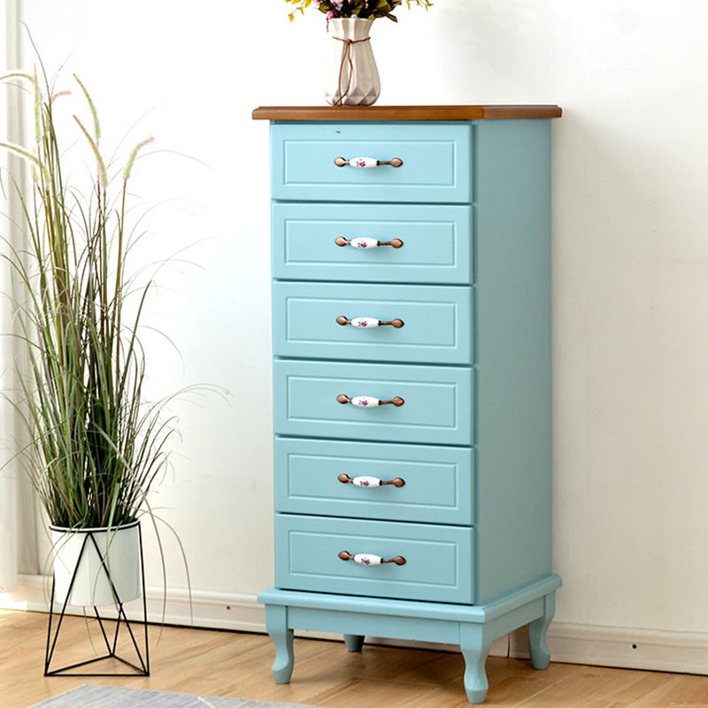 15,74 "Coffre d'accent de large avec tiroirs coffre en bois massif avec des jambes de cabriole