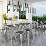 Industrial Dining Table Black Sintered Stone Dining Table with Sled Base Clearhalo ' dining_table' 'Dining Tables & Seating' 'Dining Tables' 'furn' 'furn_dining_table' 'Furniture' 'furniture_dining_table' 'Kitchen & Dining Furniture' 'kitchen&dining_furn' 'kitchen' 'kitchen_dining_table' 1200x1200_e5a70a0c-5c51-4807-9cf9-d19a21b58868