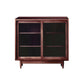 Modern Glass Doors Display Stand Pine Storage Cabinet for Living Room Clearhalo 'Display & China Cabinets' 'display_china_cabinets' 'furn' 'furn_display_china_cabinets' 'Furniture' 'Kitchen & Dining Furniture' 1200x1200_e5a96442-ab36-45f4-913c-3eafcb114578