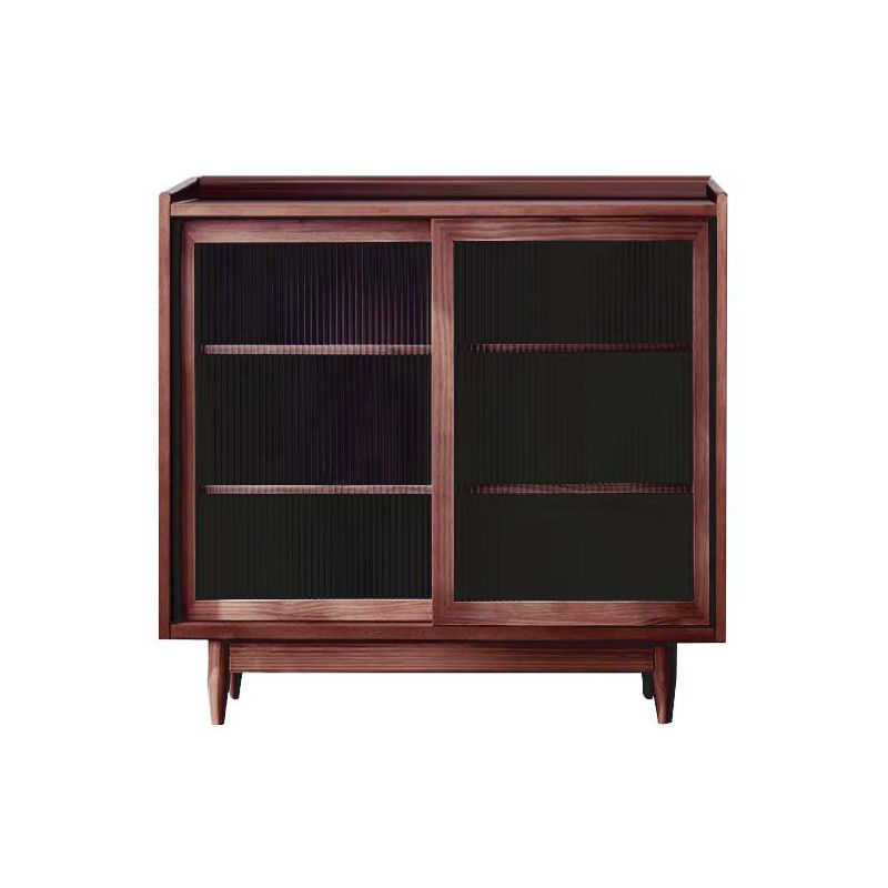 Modern Glass Doors Display Stand Pine Storage Cabinet for Living Room Clearhalo 'Display & China Cabinets' 'display_china_cabinets' 'furn' 'furn_display_china_cabinets' 'Furniture' 'Kitchen & Dining Furniture' 1200x1200_e5a96442-ab36-45f4-913c-3eafcb114578