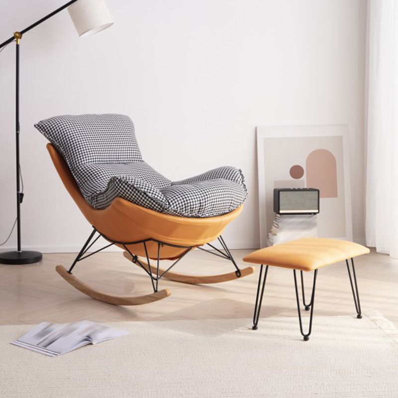 Modern Rocker Chair Upholstered with Light Legs Glider for Living Room ...