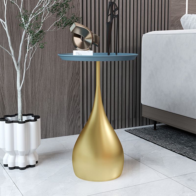 Modern Style Blue/gold/black Metal Base Metal Tray Round Side Table Clearhalo 'Coffee & Accent Tables' 'End & Side Tables' 'end_side_tables' 'furn' 'furn_end_side_tables' 'Furniture' 'Living Room Furniture' 1200x1200_e5aa6cde-4140-4315-b027-14069018ec2a